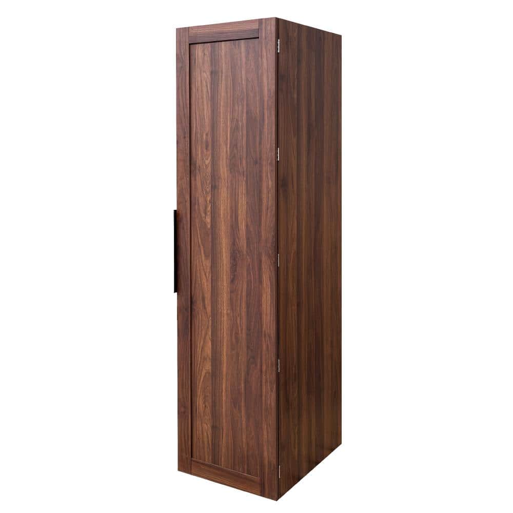 COWLOWN 15.67 in. W x 21.65 in. D x 62.99 in. H Brown Linen Cabinet with Doors & Shelves (1)