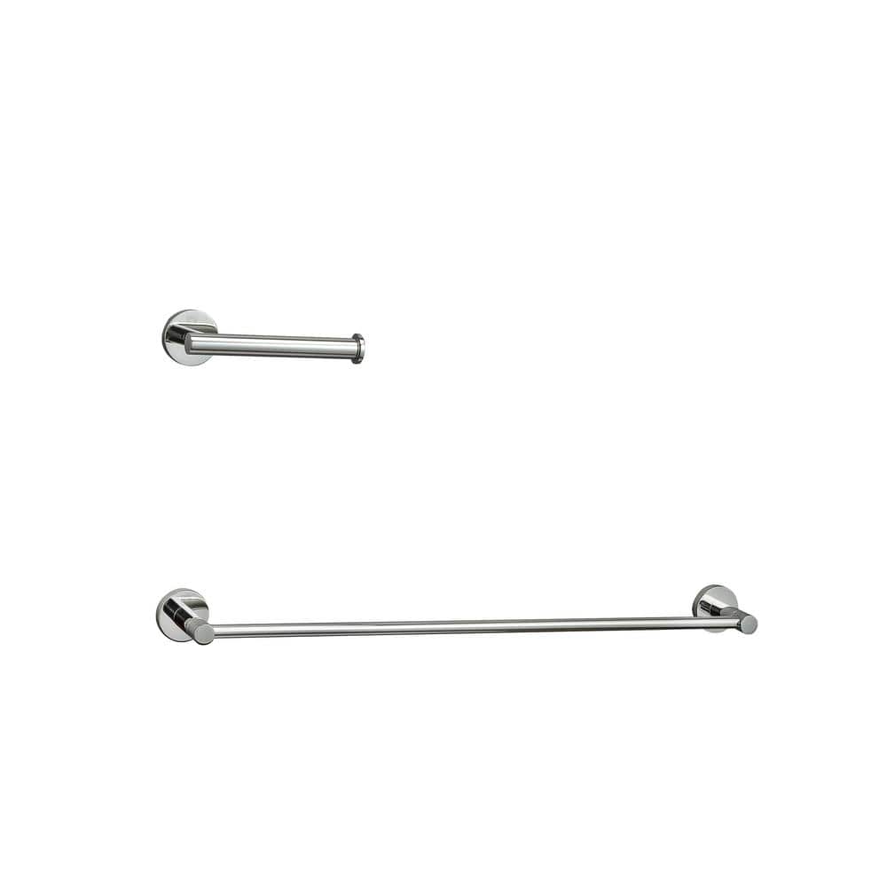 Unbranded Timeless Home 2-Piece Bath Hardware Set with Mounting Hardware in Chrome