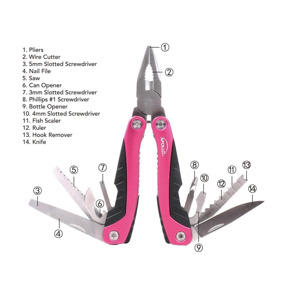 Apollo 14-in-1 Multi-Tool in Pink (2)