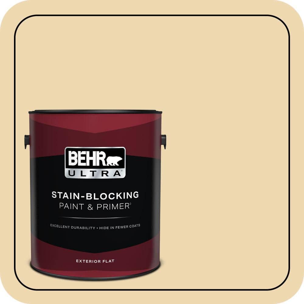 BEHR ULTRA 1 gal. #PPU6-11 Hummus Flat Exterior Paint & Primer