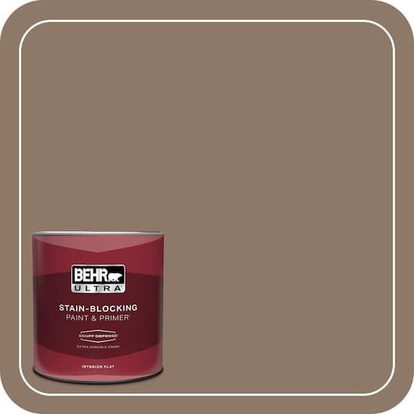 BEHR ULTRA 1 qt. #PPU5-05 Coconut Shell Extra Durable Flat Interior Paint & Primer (2)