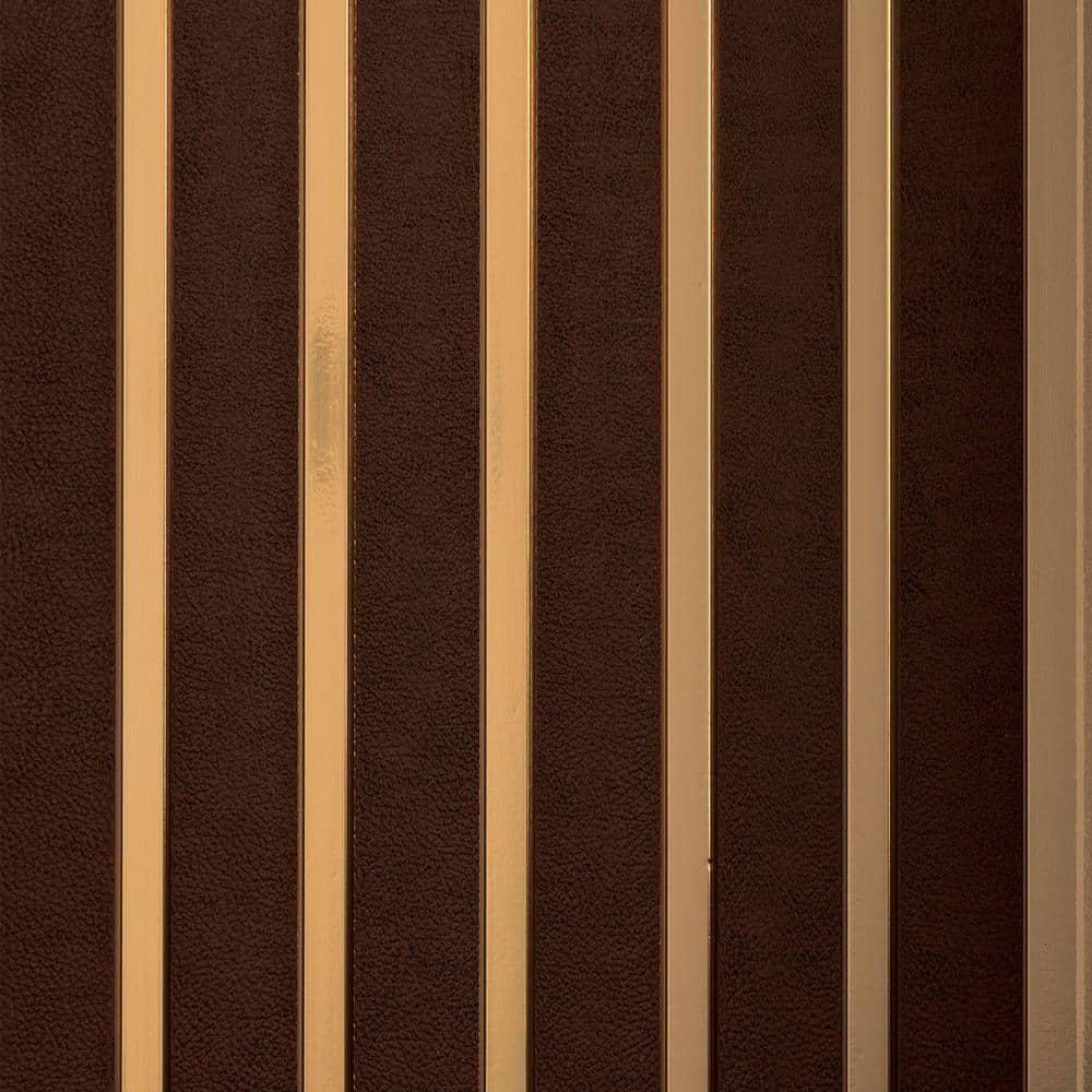 FROM PLAIN TO BEAUTIFUL IN HOURS Large Slats 1/2 in. x 0.79 ft. x 7.88 ft. Brown Goldline Cocoa Glue-Up Foam Wood Slat Walls (10-Pack)/62.25 sq. ft. (2)