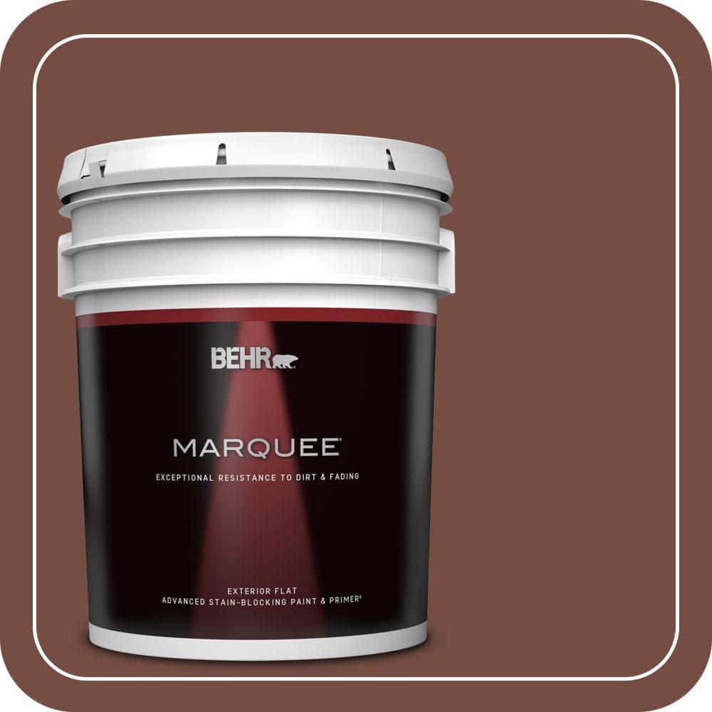BEHR MARQUEE 5 gal. #MQ1-62 Leather Clutch Flat Exterior Paint & Primer