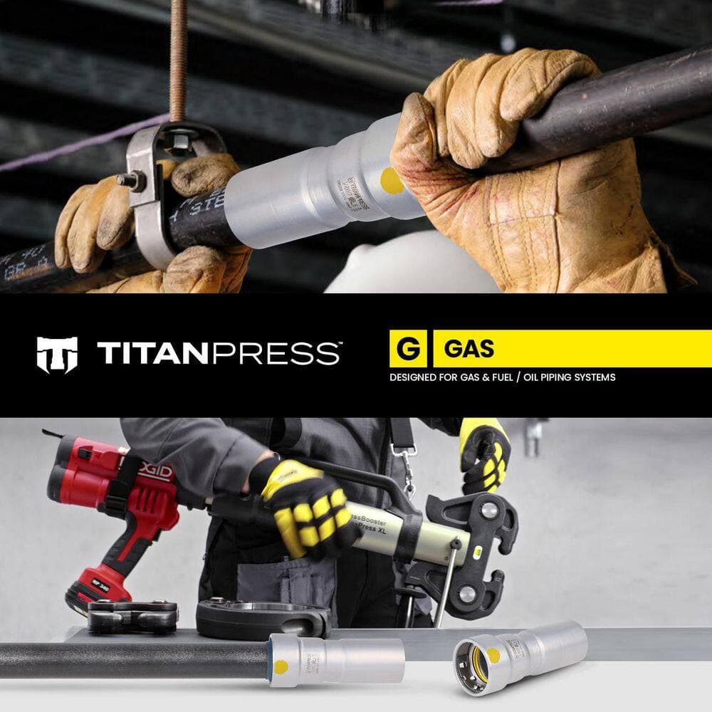 T TITANPRESS 3/4 in. x 1/2 in. Carbon Steel FTG x Press Street Reducer HNBR Gas (3)