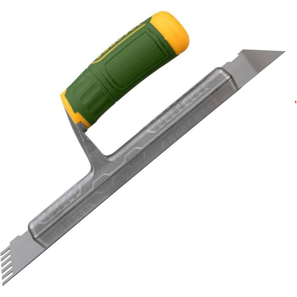 KIWDZFU 11 x 4.7 in. Plastering Trowel with SQ Teeth Notch Masonry Hand Tool for Tile Work Comfortable Grip (3)