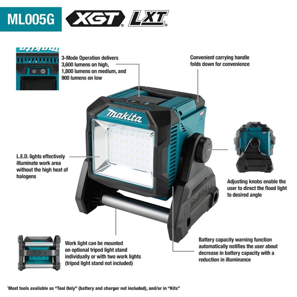 Makita 40V max XGT Cordless Work Light (Light-Only) (3)