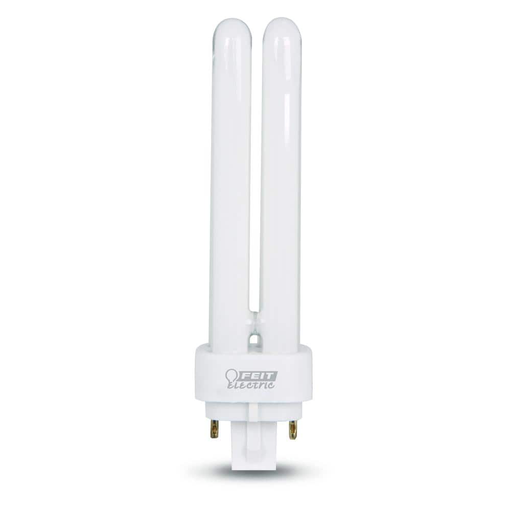 Feit Electric 13-Watt Equivalent PL Quad Tube CFLNI 4-Pin Plugin G24Q-1 Base CFL Replacement LED Light Bulb, Cool White 4100K (1-Pack) (2)