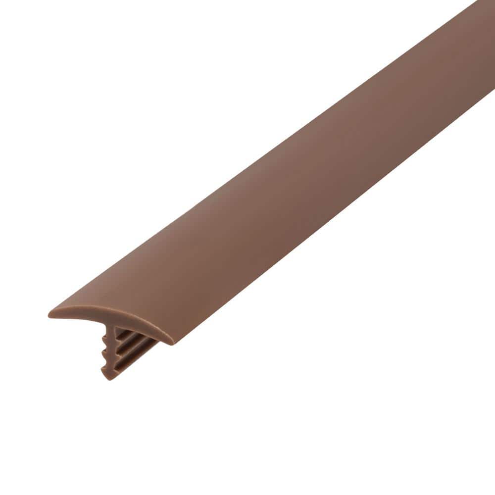 Outwater 5/8 in. Tan Flexible Polyethylene Center Barb Hobbyist Pack Bumper Tee Moulding Edging 25 ft. long Coil (1)