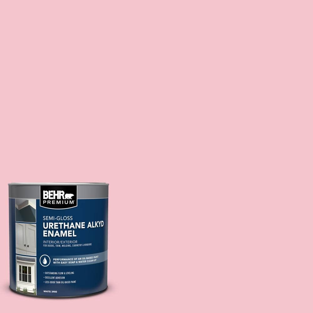BEHR PREMIUM 1 qt. #P150-2 Energetic Pink Semi-Gloss Enamel Urethane Alkyd Interior/Exterior Paint (1)