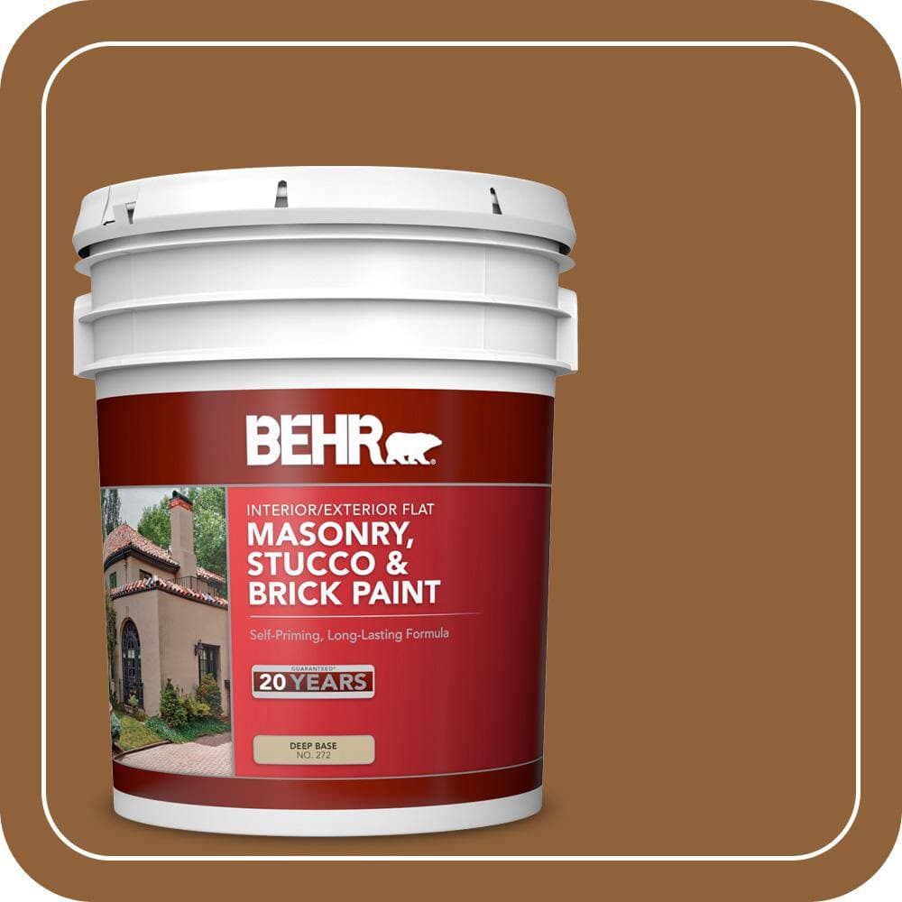 BEHR 5 gal. #S250-7 Moroccan Spice Flat Interior/Exterior Masonry, Stucco and Brick Paint (1)