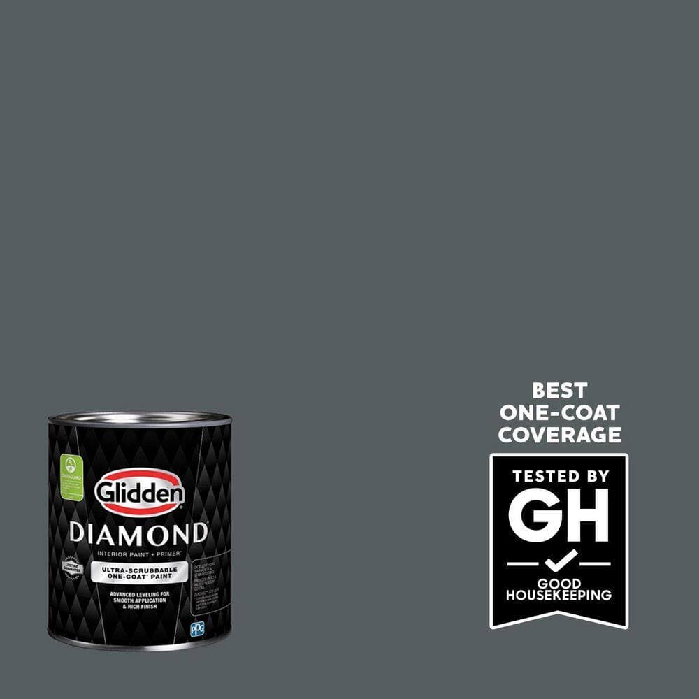 Glidden Diamond 1 qt. Mostly Metal PPG1036-7 Satin Interior Paint with Primer (1)