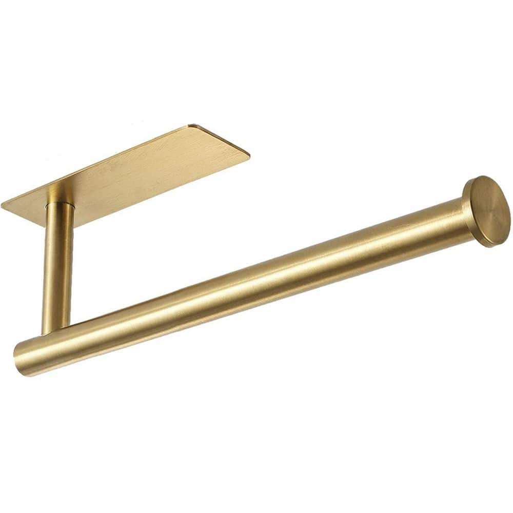 NVNOO 13 in. Stainless Steel Wall Mounted Paper Towel Holder for Bathroom Kitchen, Gold (1)