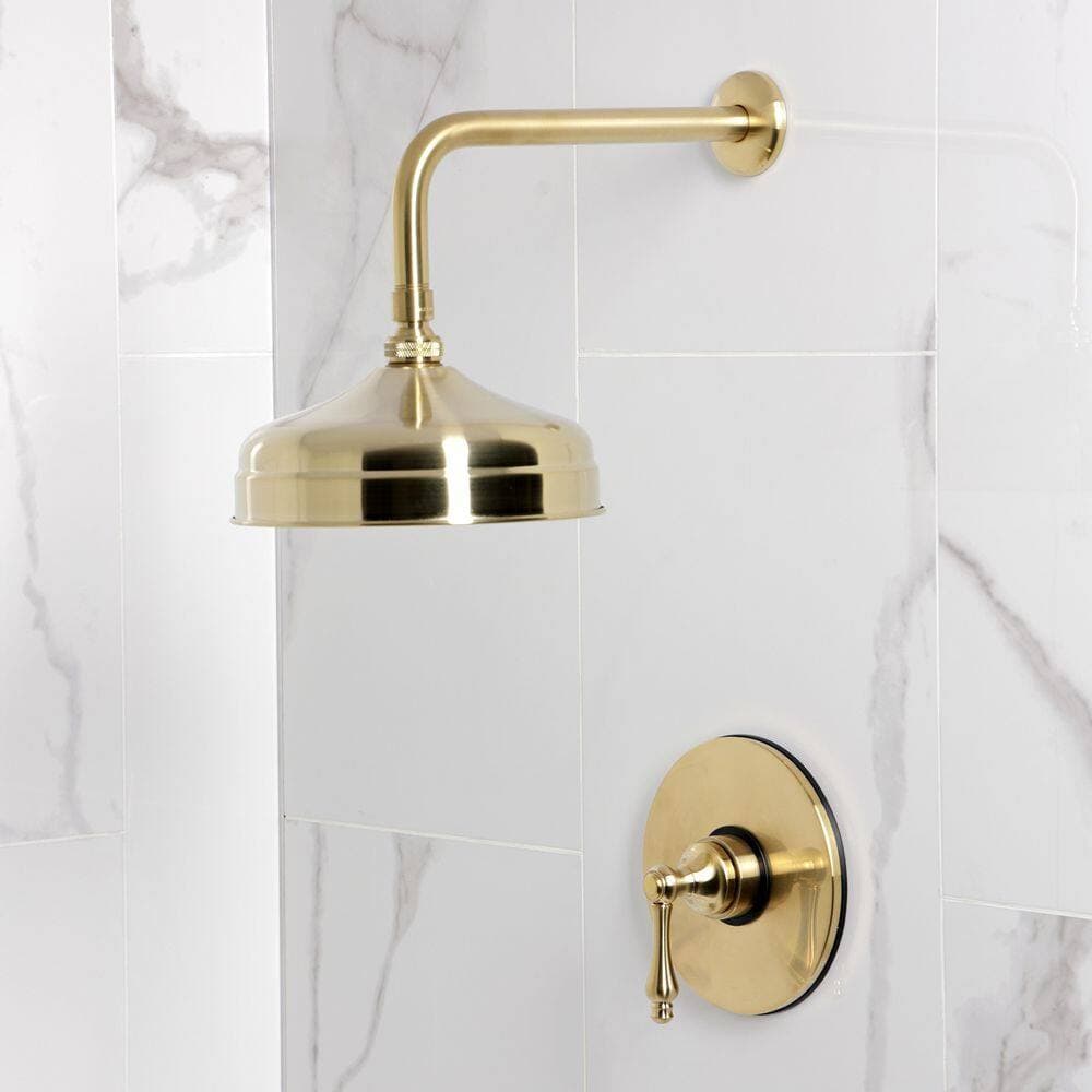 Kingston Brass Restoration 1-Handle 1-Spray Shower Faucet 1.8 GPM in Brushed Brass (2)