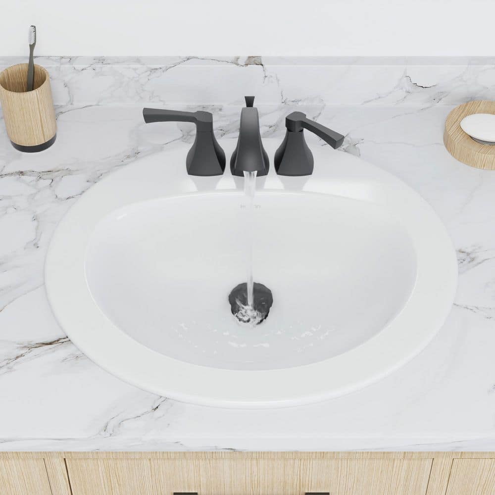 Karran Valera 20-7/8 in. x 17-7/8 in. Oval Drop-In Vitreous China Bathroom Sink in White (3)