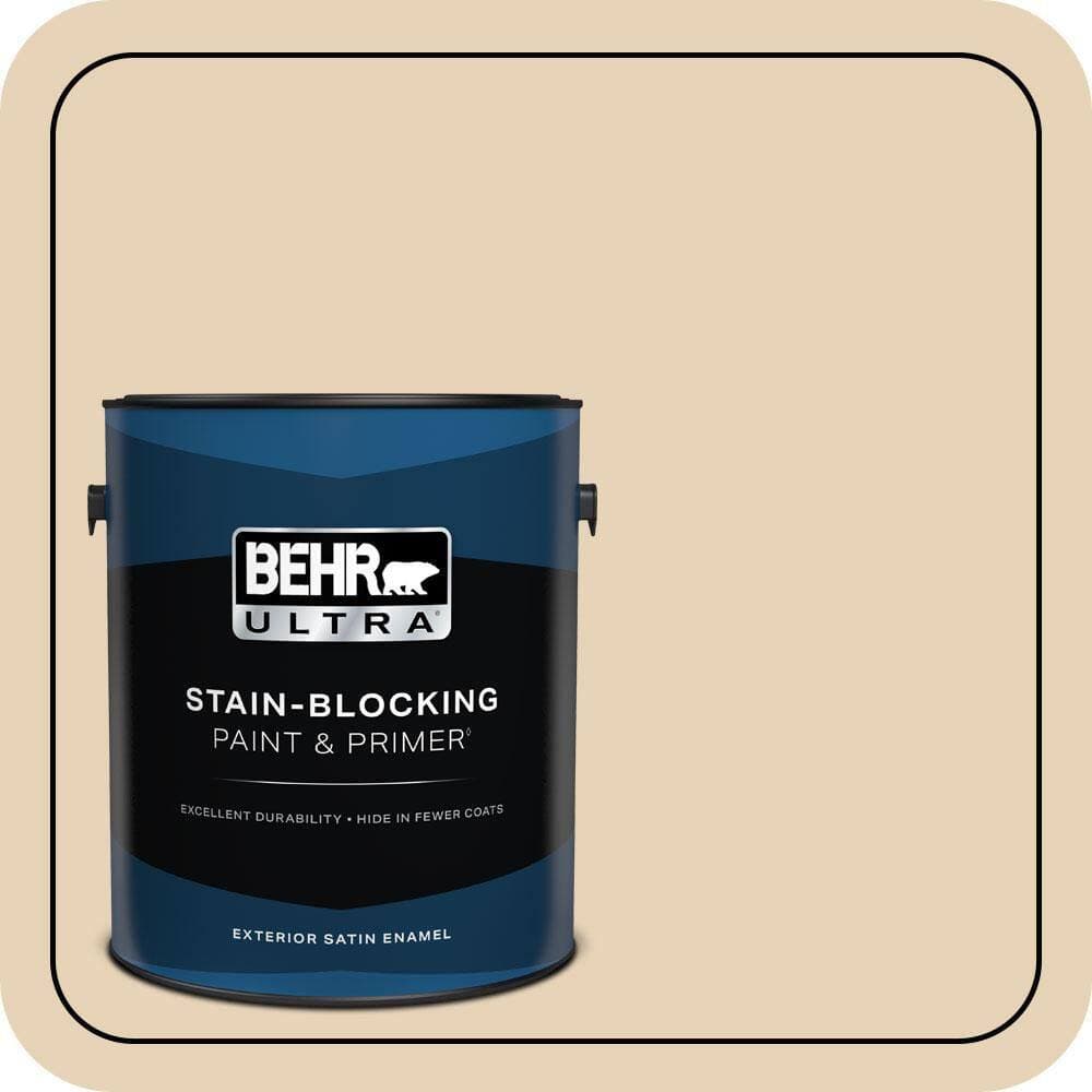 BEHR ULTRA 1 gal. #T11-18 Aebleskiver Satin Enamel Exterior Paint & Primer