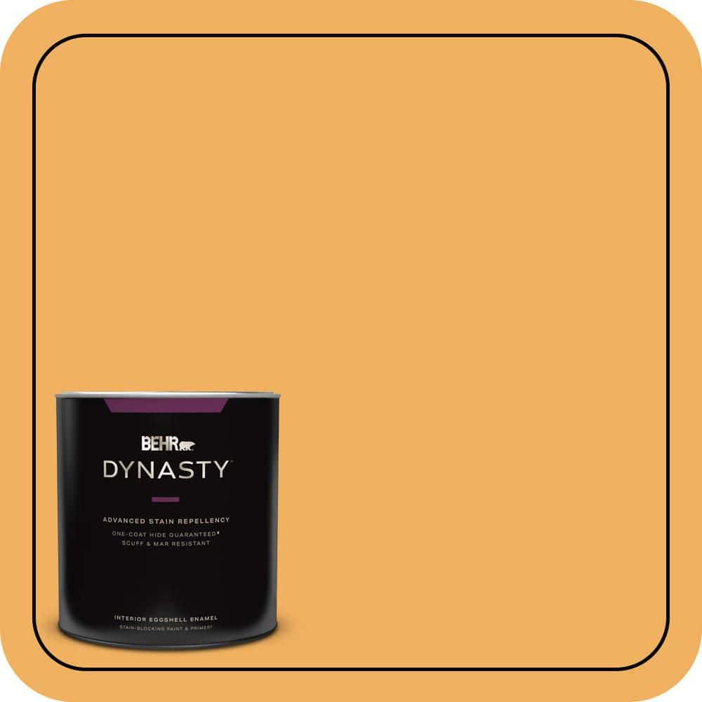 BEHR DYNASTY 1 qt. #PMD-74 Sweet Honey Eggshell Enamel Interior Stain-Blocking Paint and Primer