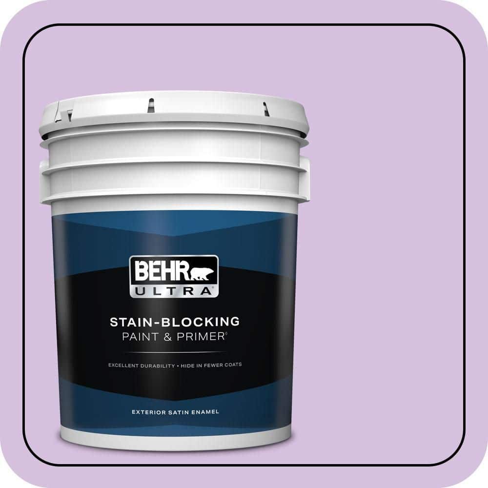BEHR ULTRA 5 gal. #660A-3 New Violet Satin Enamel Exterior Paint & Primer