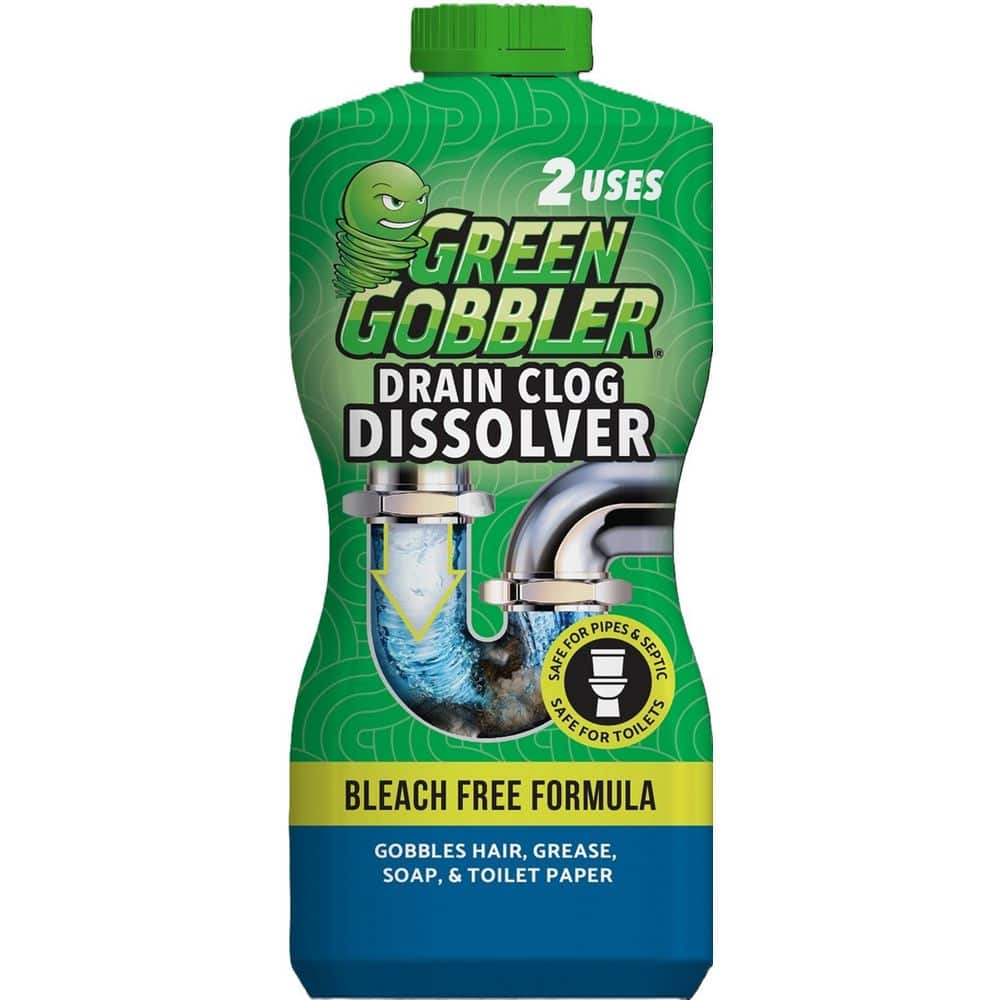 Green Gobbler 31 oz. Drain and Toilet Clog Dissolver and Remover Premeasured Applications Drain Cleaner