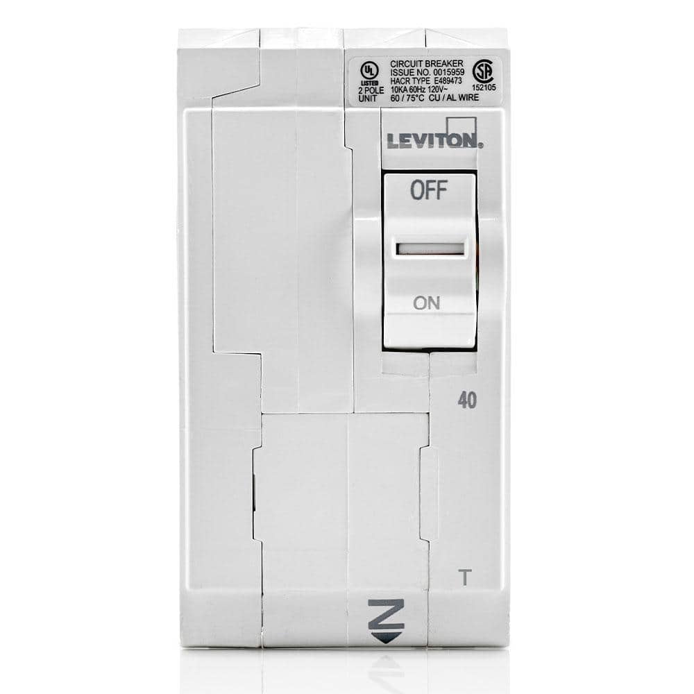 Leviton Branch Circuit Breaker, Standard 2-Pole 40 Amp, 120-Volt/240-Volt, Thermal Magnetic LB240-TR (3)