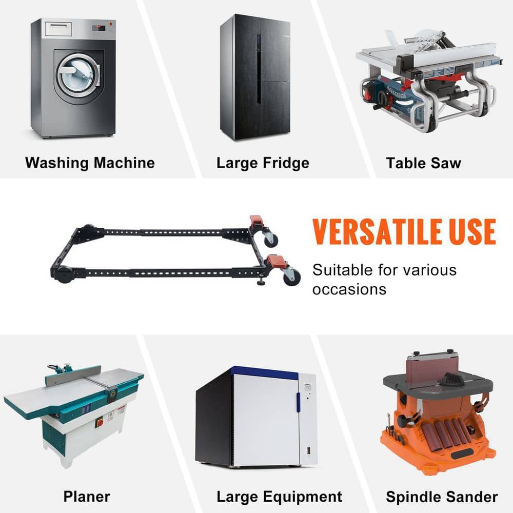 SKYSHALO Mobile Base, 500 lbs. Capacity, Adjustable from 12 x 12 in. to 36 x 36 in. Heavy Duty Universal Stand, for Power Tools (2)