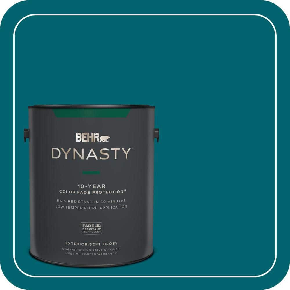BEHR DYNASTY 1 gal. #S-H-520 Peacock Tail Semi-Gloss Exterior Stain-Blocking Paint & Primer