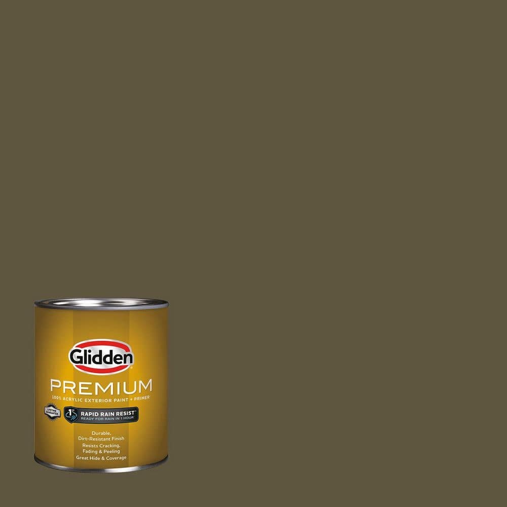 Glidden Premium 1 qt. PPG1027-7 Grapevine Satin Exterior Latex Paint