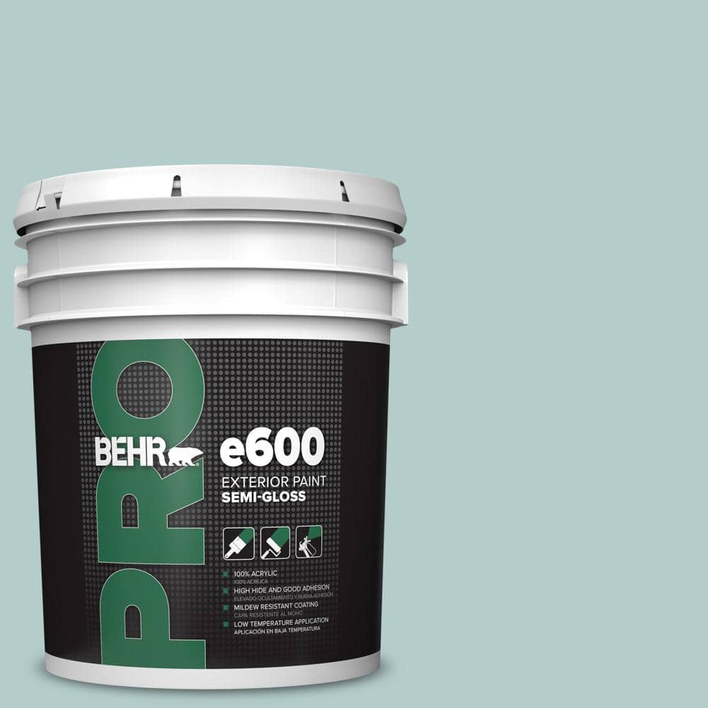 BEHR PRO 5 gal. #PPU13-15 Clear Pond Semi-Gloss Exterior Paint