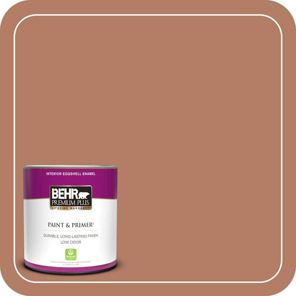 BEHR PREMIUM PLUS #PMD-84 Pecan Enamel Interior Stain-Blocking Paint and Primer (1)