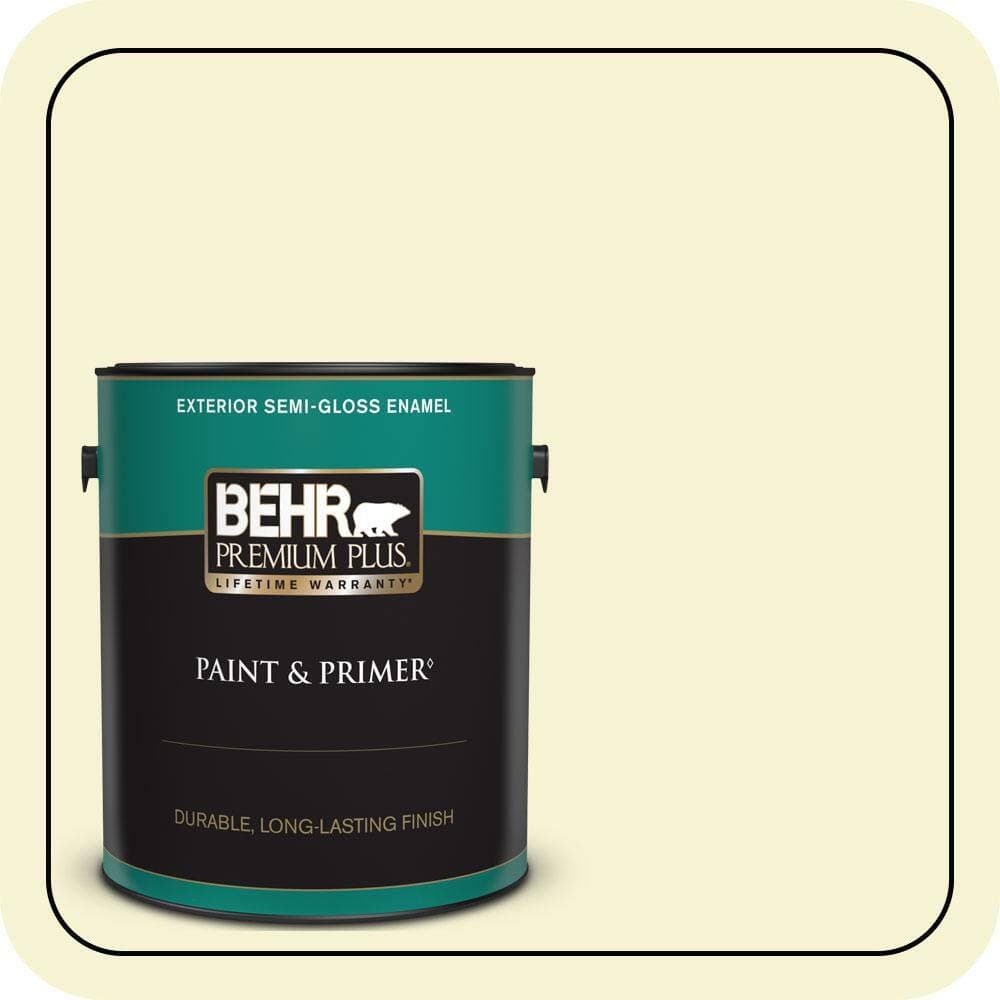 BEHR PREMIUM PLUS 1 gal. #P340-1 Admiration Semi-Gloss Enamel Exterior Paint & Primer