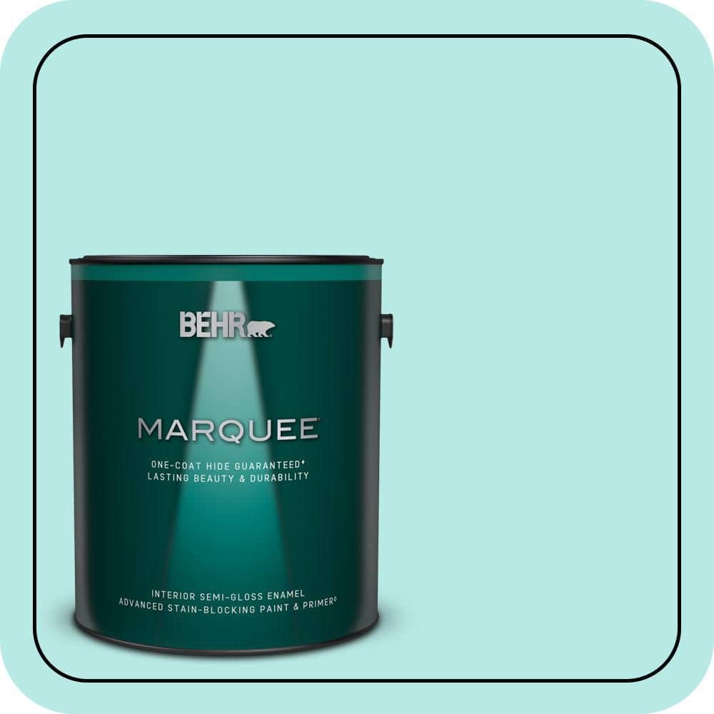 BEHR MARQUEE 1 gal. #P450-2 Tahitian Breeze Semi-Gloss Enamel Interior Paint & Primer