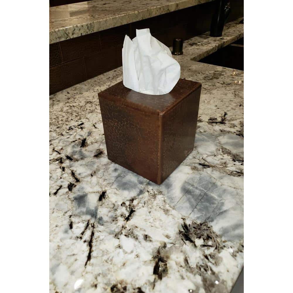 Premier Copper Products Small Hand Hammered Copper Tissue Box Cover in Oil Rubbed Bronze (1)