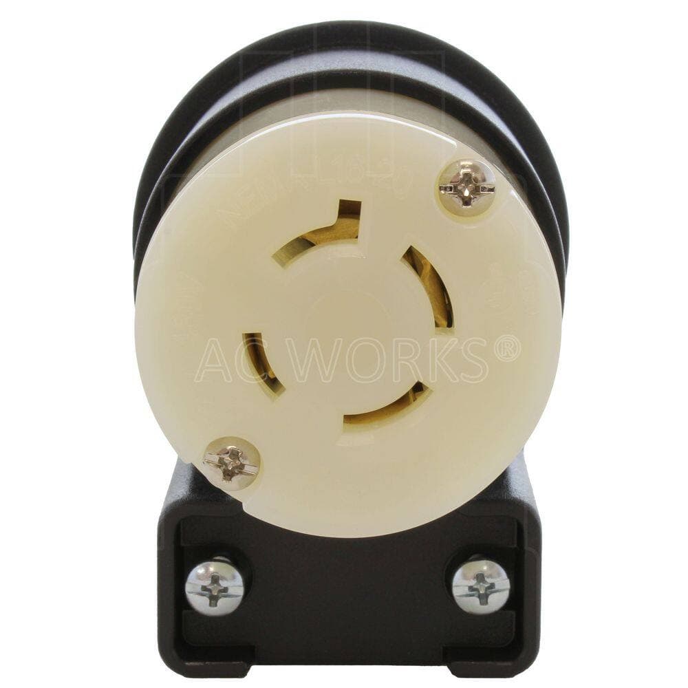 AC WORKS NEMA L16-20R 3-Phase 20A 480V 4-Prong Elbow Locking Female Connector with UL, C-UL Approval (3)