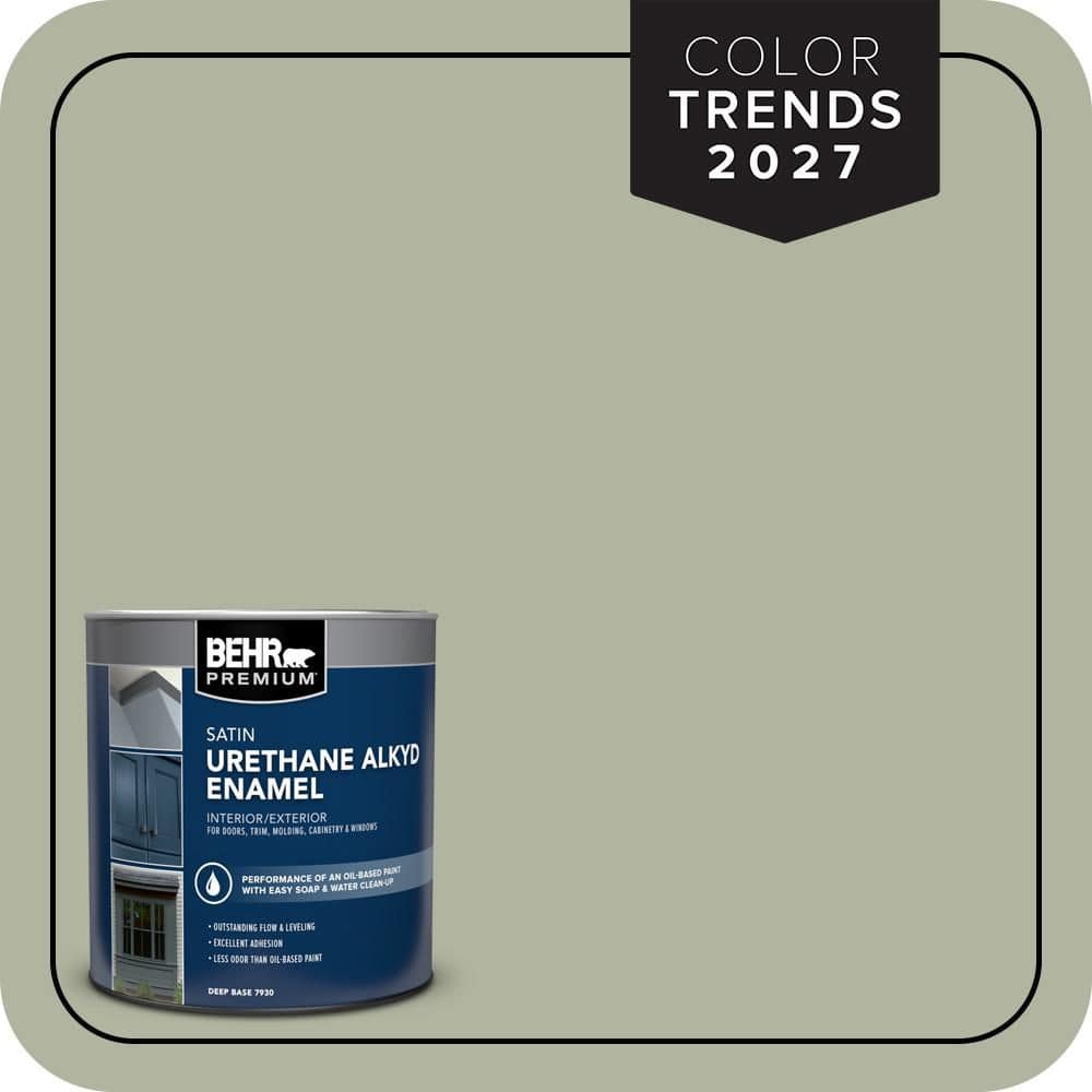BEHR PREMIUM 1 qt. #PPU11-09 Environmental Satin Enamel Urethane Alkyd Interior/Exterior Paint (1)