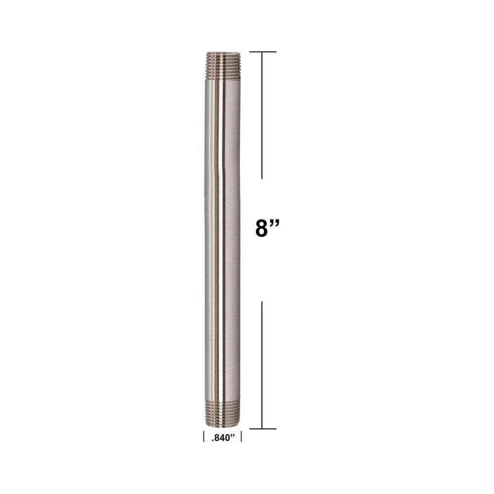 Westbrass 1/2 in. x 8 in. IPS Brass Pipe Nipple in Satin Nickel (3)