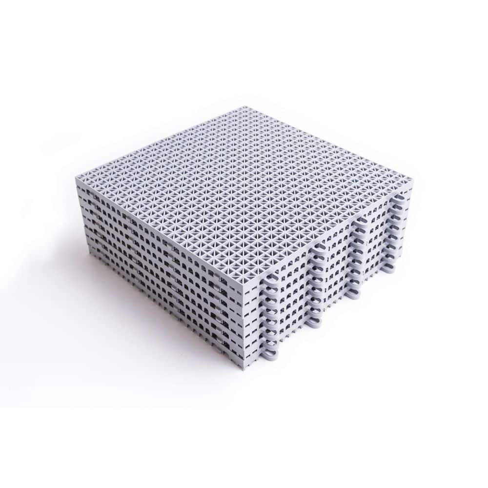 SNAPLOCK 12 in. x 12 in. Grey DeckTile Modular Outdoor Polypropylene Tile Flooring (40-Pack) (2)