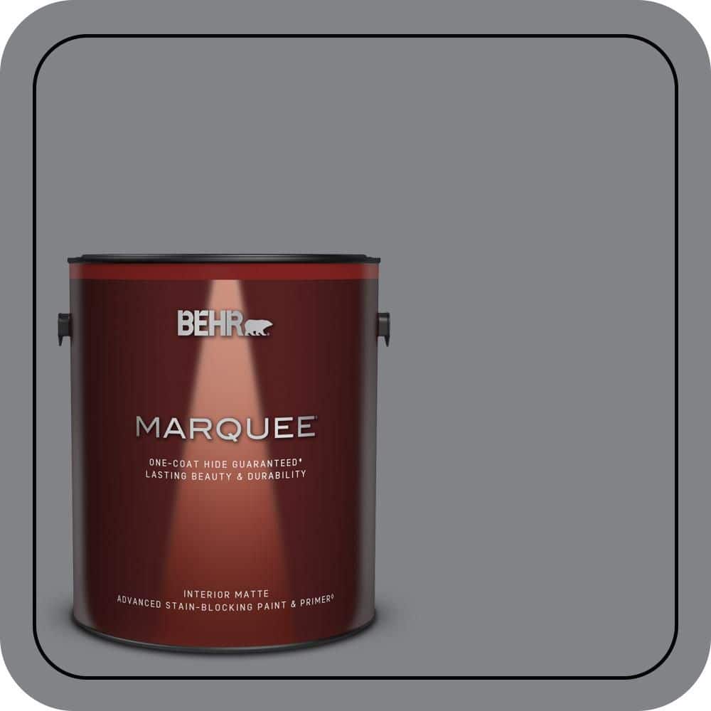 BEHR MARQUEE 1 gal. #N530-5 Mission Control One-Coat Hide Matte Interior Paint & Primer