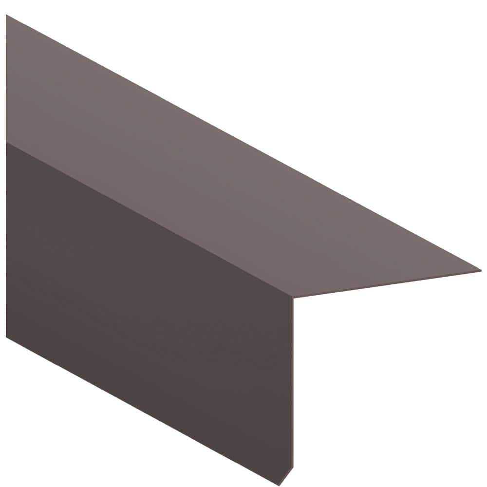 Gibraltar Building Products 1-1/2 in. x 1-1/2 in. x 10 ft. Galvanized Steel Drip Edge Flashing in Brown (1)