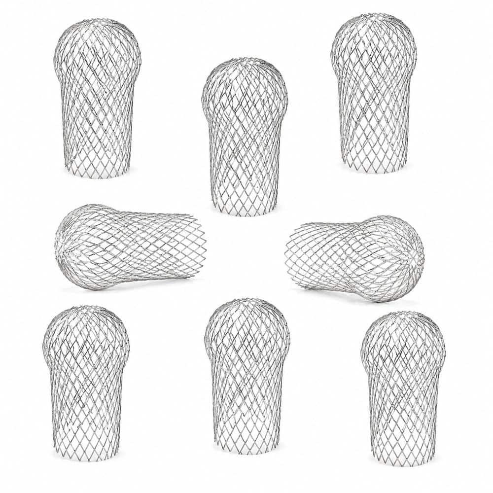 Unbranded 3.5 in Expandable Aluminum Gutter Downspout Guards Filter Strainers to Prevent Leaves Debris Blockage 8 Pack