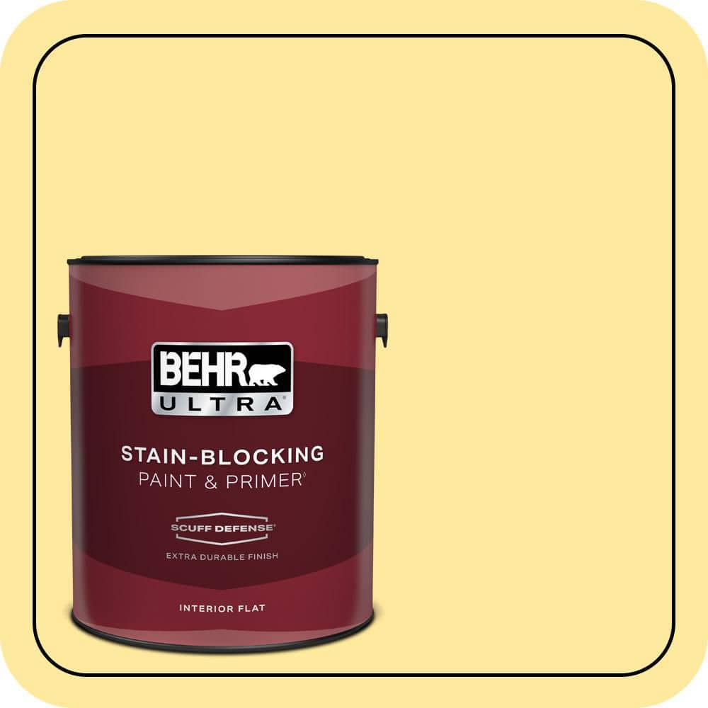 BEHR ULTRA 1 gal. #P300-4 Rise and Shine Extra Durable Flat Interior Paint & Primer (1)
