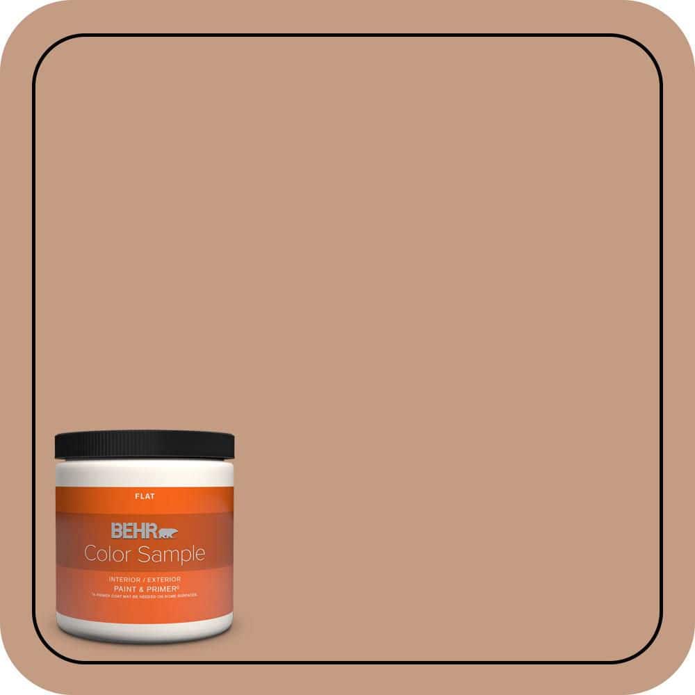 BEHR PREMIUM PLUS 8 oz. #S210-4 Canyon Dusk Flat Interior/Exterior Paint & Primer Color Sample