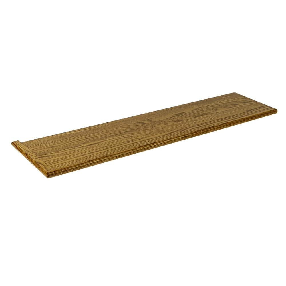 Stairtek 1 in. x 11.5 in. x 48 in. Prefinished Marsh Red Oak Left Return Plain Cut Tread (1)