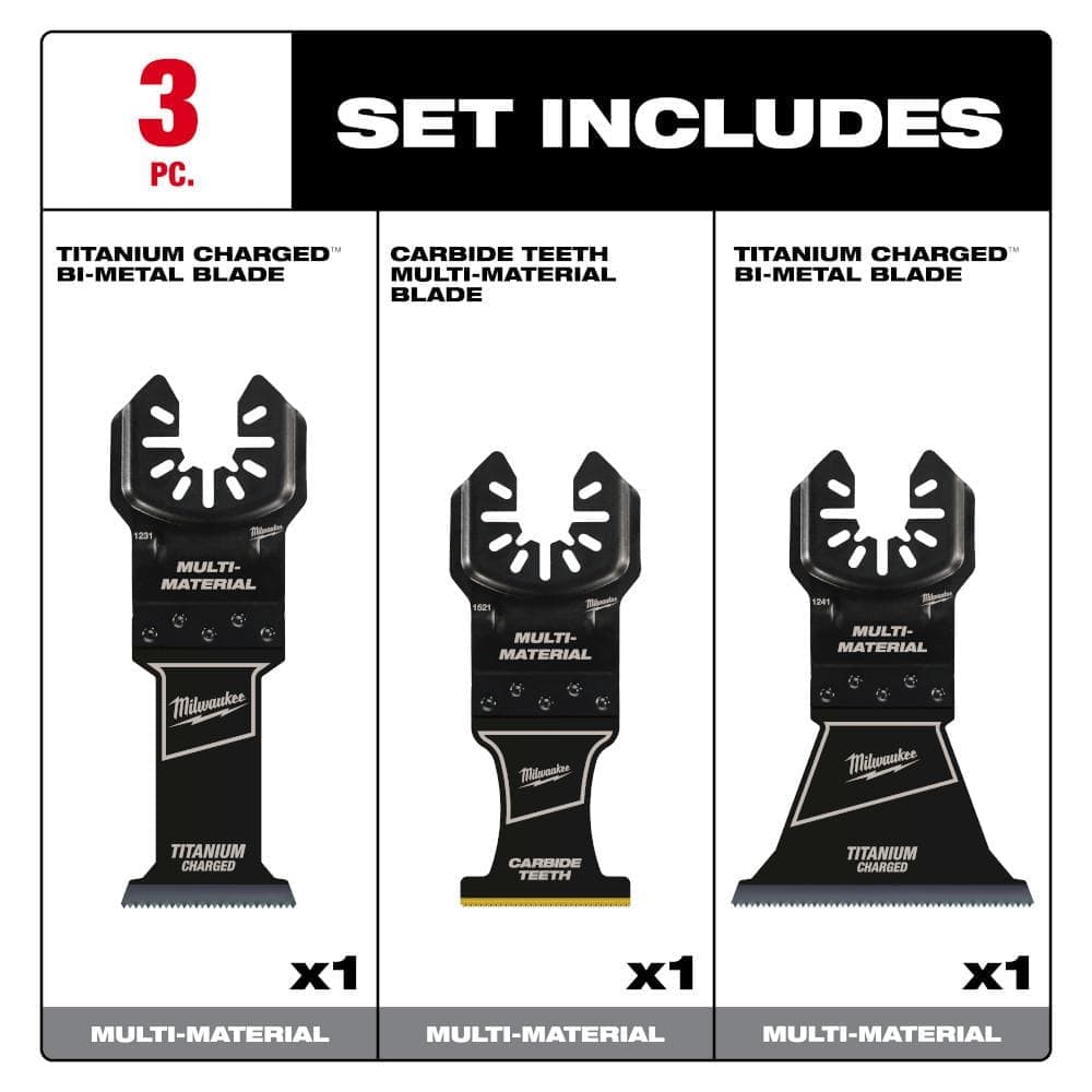 Milwaukee Multi-Tool Oscillating Multi-Material Cutting Blade Kit (3-Piece) (4)
