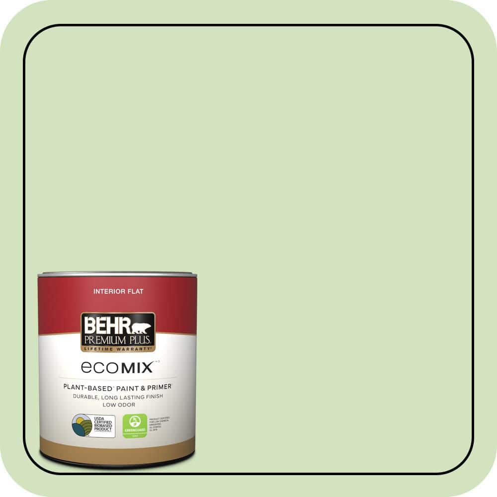 BEHR PREMIUM PLUS 1 qt. #P380-3 Irish Folklore Flat EcoMix Plant-Based Interior Paint & Primer (1)
