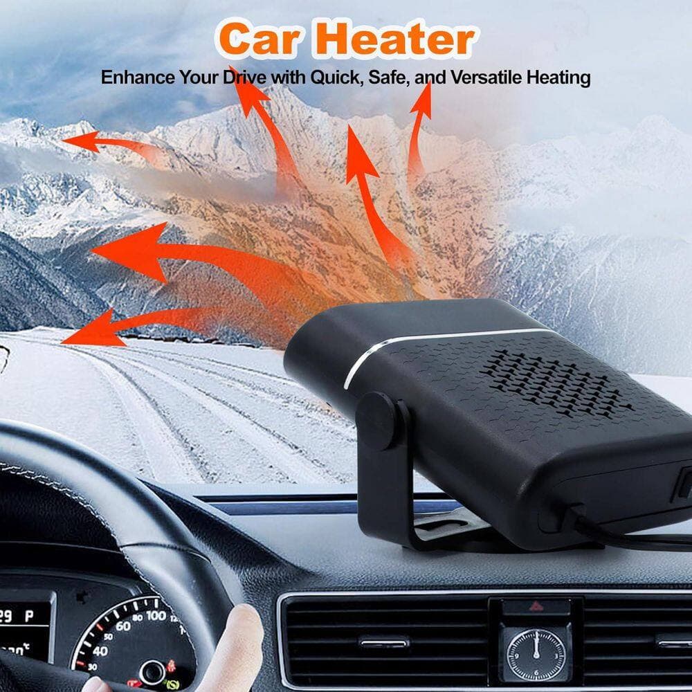 N/A 150W 12V 2-in-1 Electric Black Portable Car Heater That Plugs into Cigarette Lighter, 360° Free Adjustment (3)