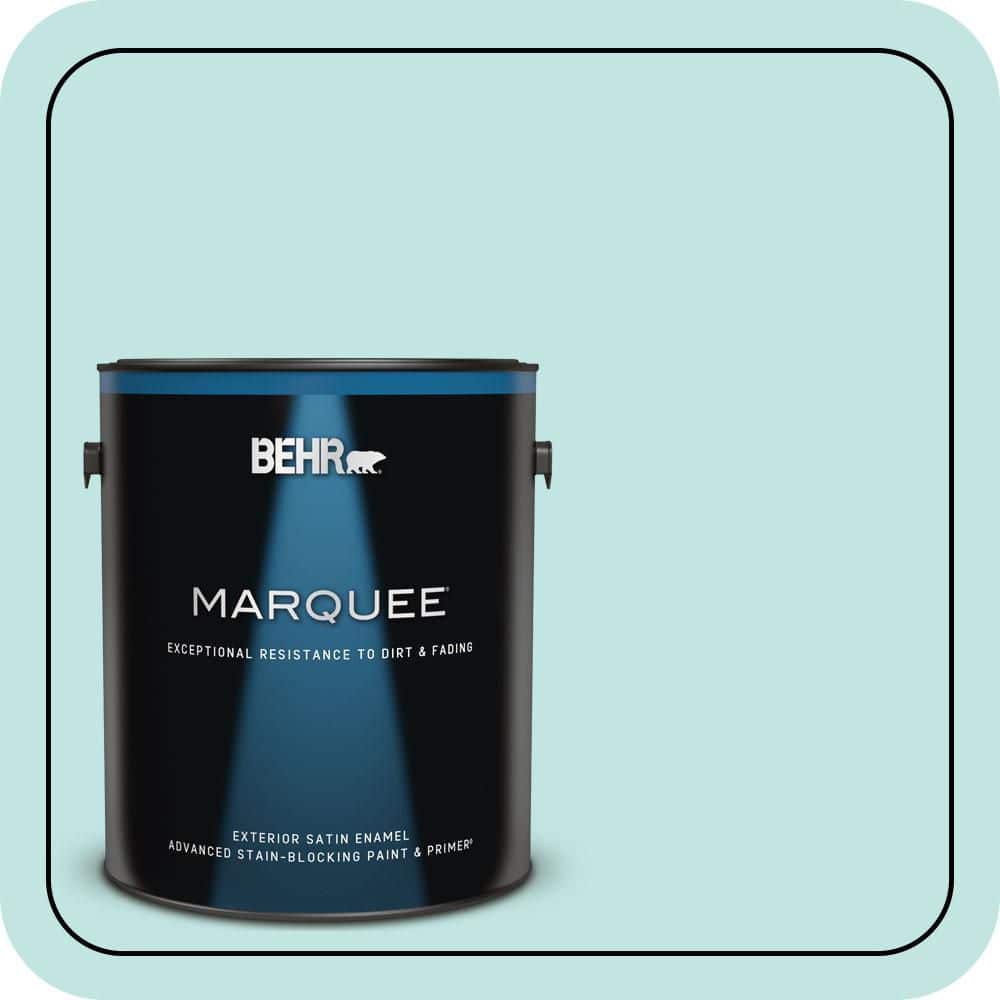BEHR MARQUEE 1 gal. #510C-2 Windwood Spring Satin Enamel Exterior Paint & Primer