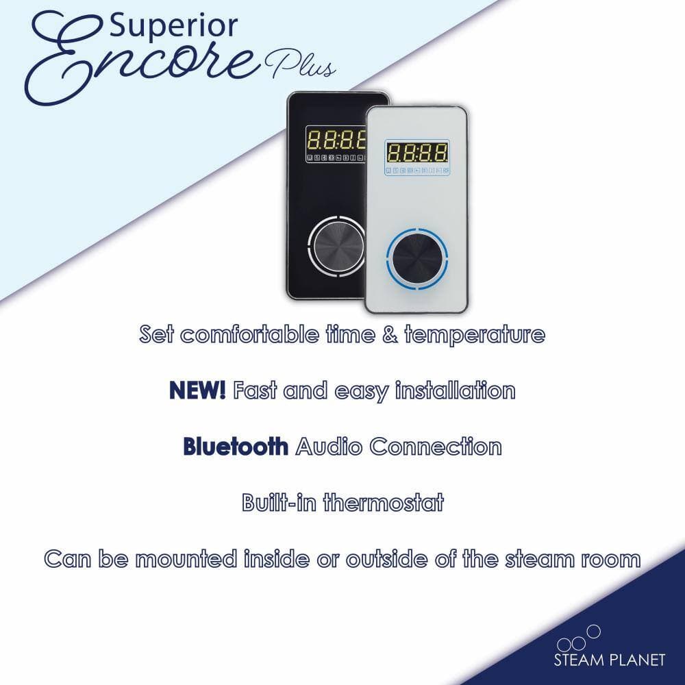 Steam Planet Superior Encore Plus 18kW Steam Bath Generator, Self-Draining , Bluetooth Digital Keypad,Drip Pans,Multi-Colored Lights (2)