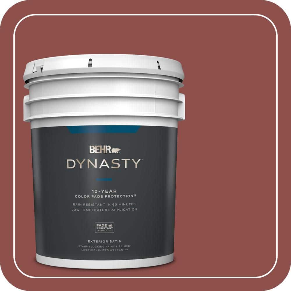 BEHR DYNASTY 5 gal. #S140-6 Moroccan Ruby Satin Enamel Exterior Stain-Blocking Paint & Primer