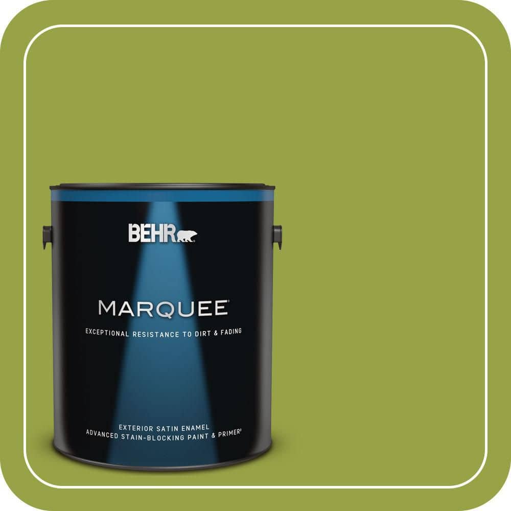 BEHR MARQUEE 1 gal. #P360-6 Fresh Apple Satin Enamel Exterior Paint & Primer