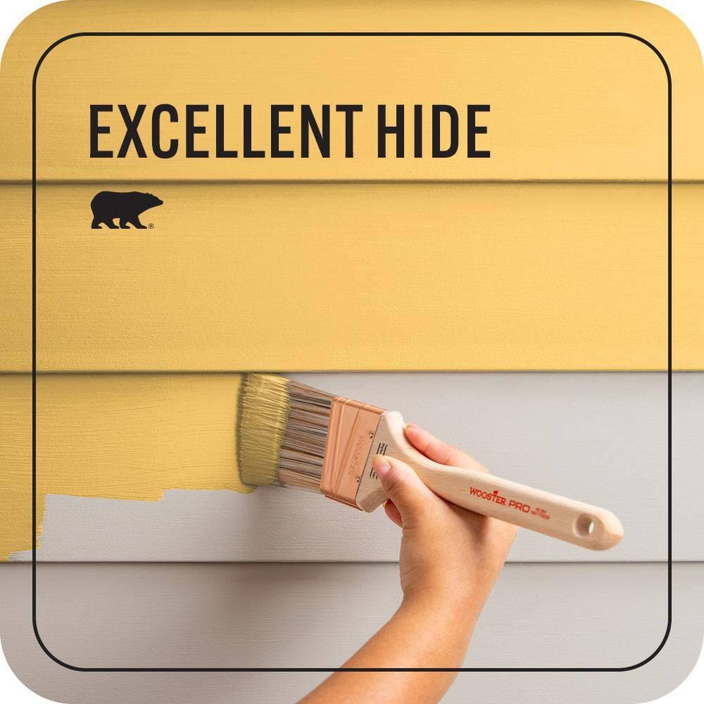 BEHR PREMIUM PLUS 1 qt. #P260-6 Smiley Face Flat Exterior Paint & Primer (4)