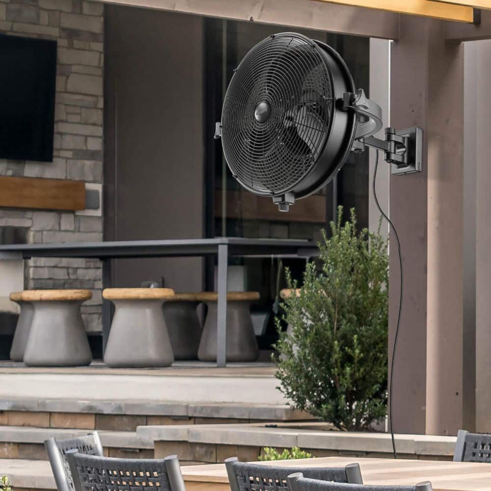 Honeywell 18 in. Wet Rated Indoor/Outdoor Matte Black Wall Fan With Remote (3)